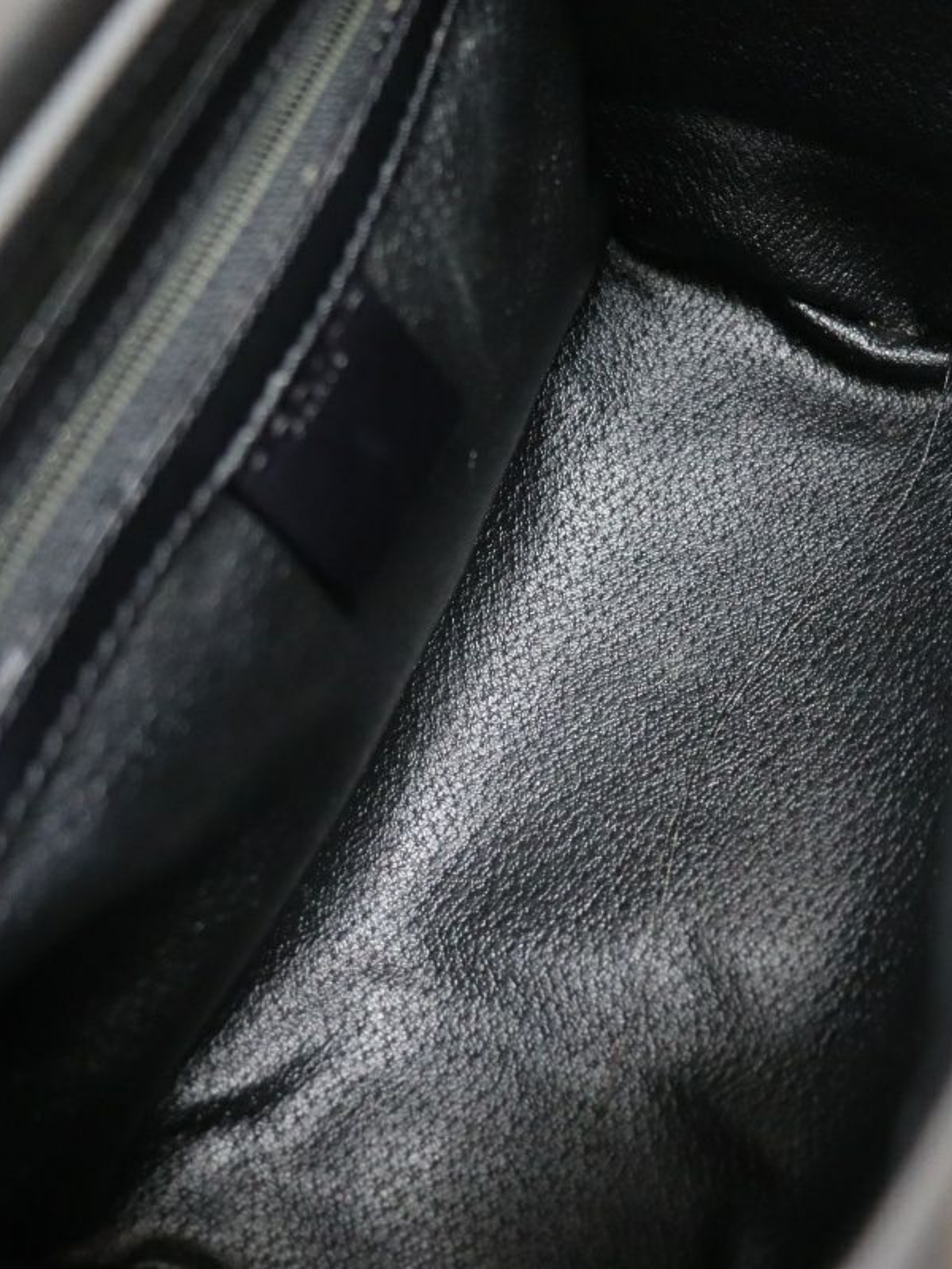 Celine 1990s Black PVC Macadam Triomphe Handbag