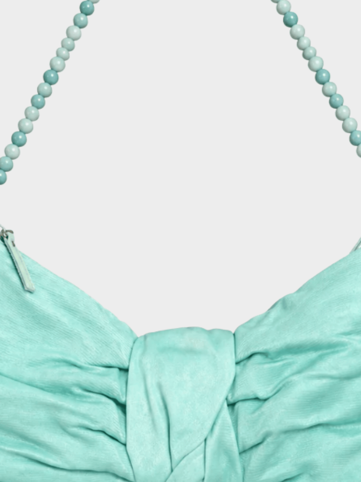 Valentino 2000s Turquoise Bow Beaded Handle Bag