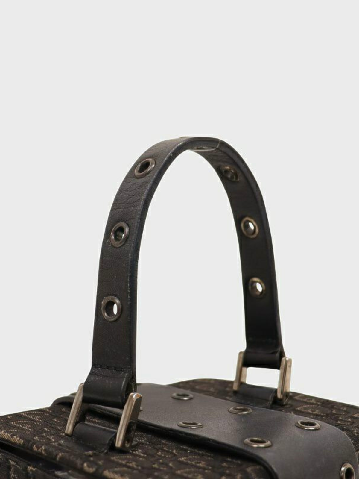 Christian Dior 2000s Black Trotter Canvas Vanity Bag