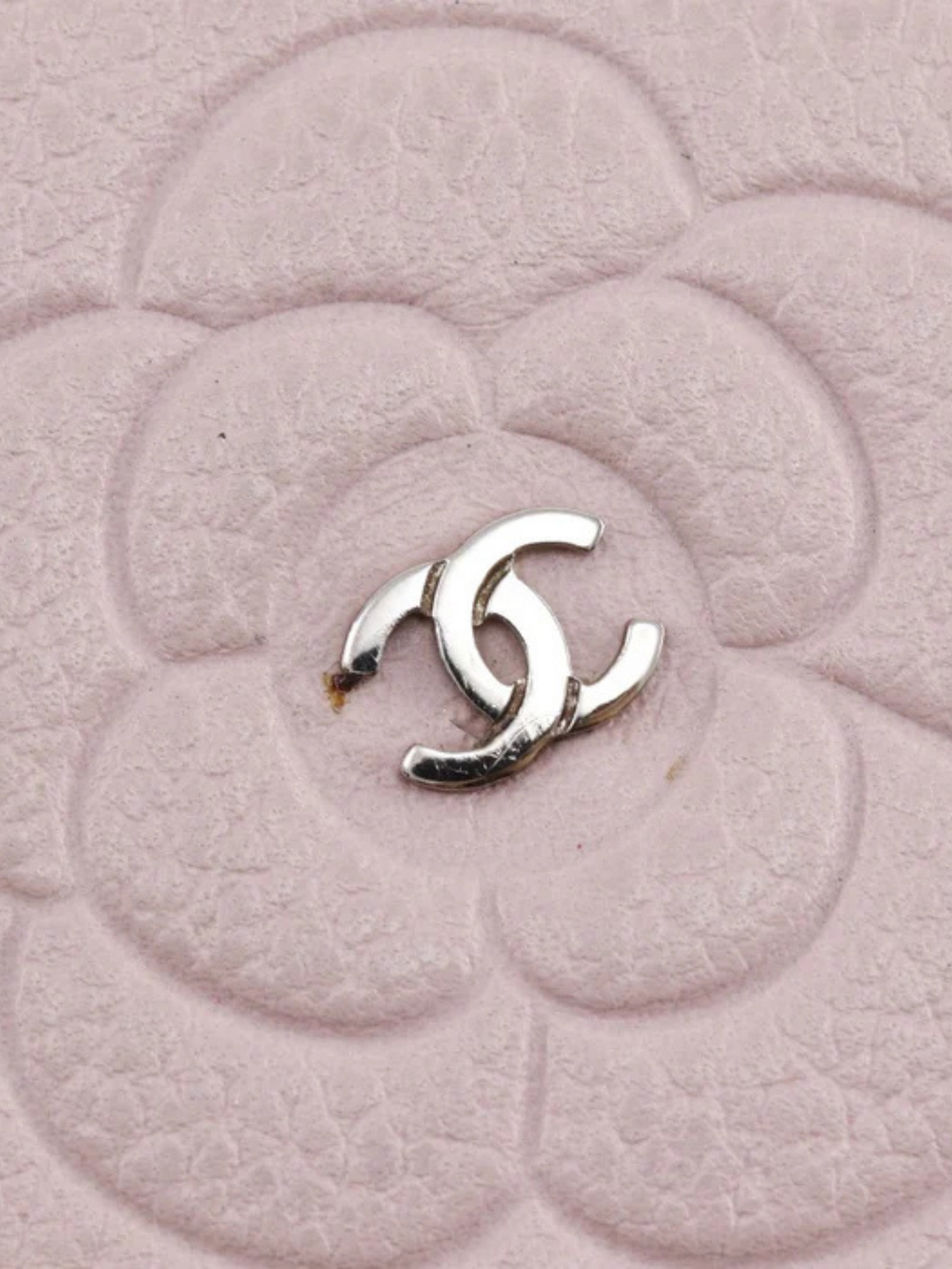 Chanel 2000s Pink Leather Camellia Bi-Fold Wallet