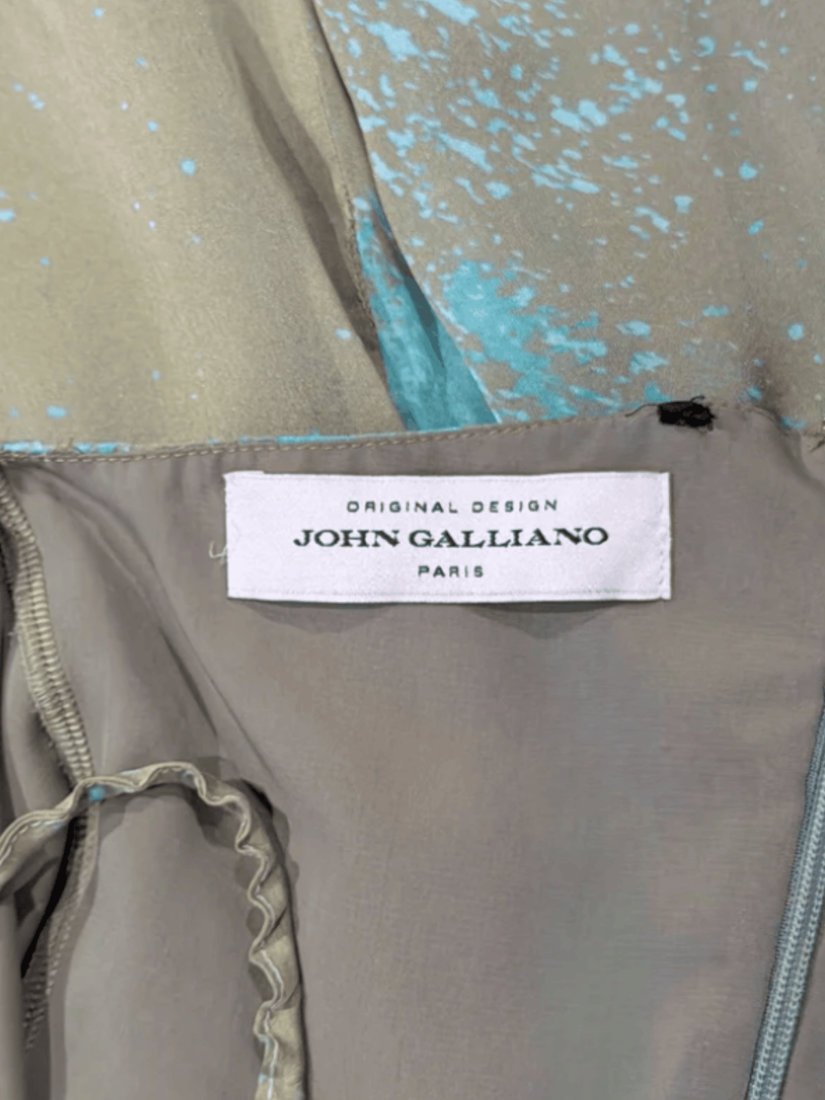 John Galliano SS 2016 Printed Halter Neck Dress