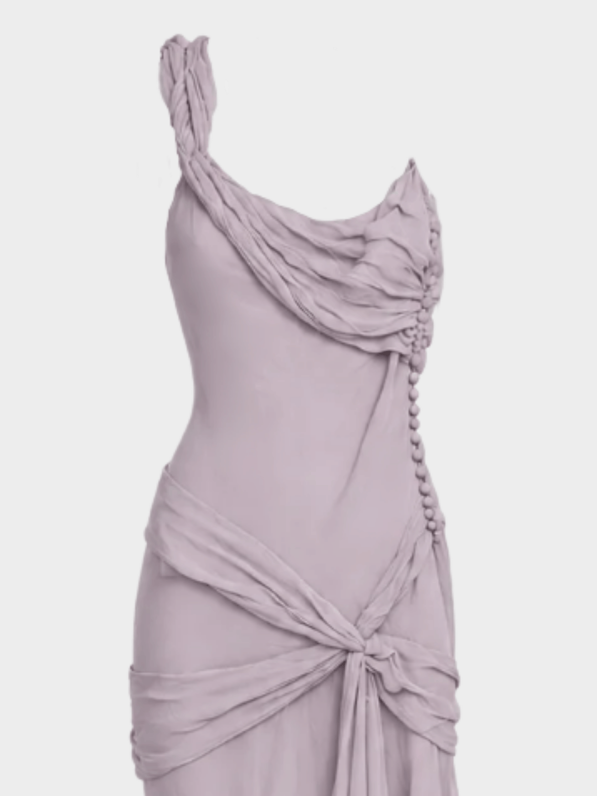 John Galliano 2000s Light Purple Maxi Silk Dress