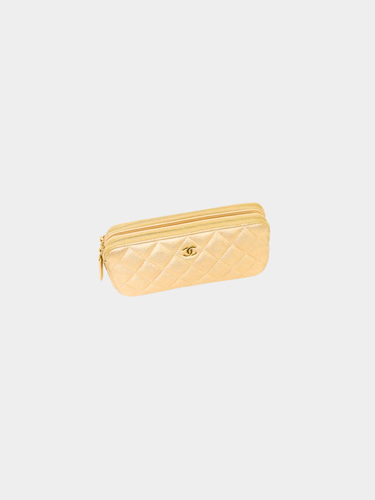 Chanel 2021 Gold Matelasse Chain Wallet