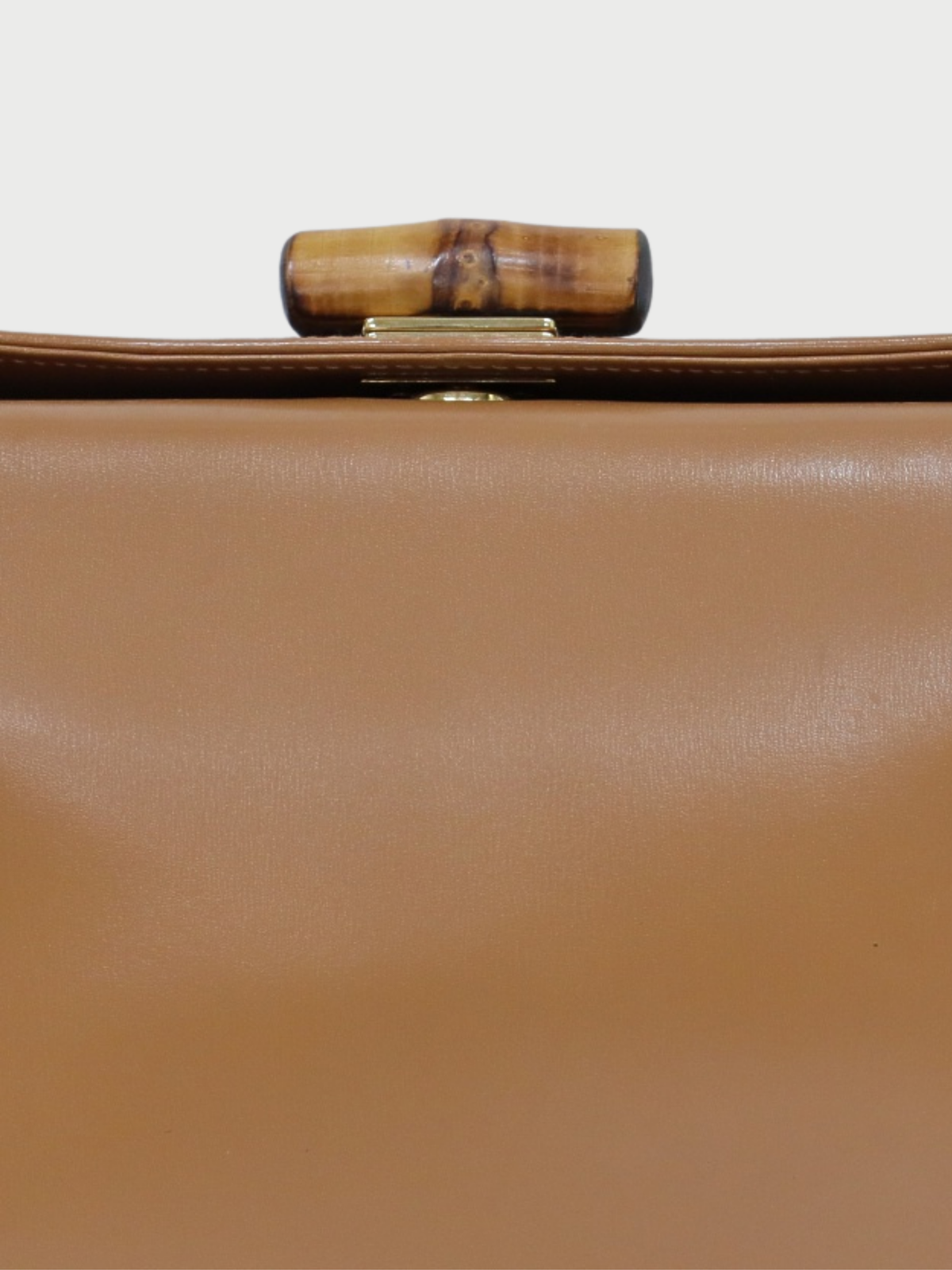 Gucci 1947 Brown Leather Bamboo Turn Lock Handbag
