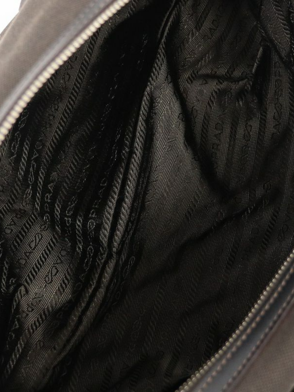 Prada 2000s Brown Logo Jacquard Mini Boston Bag