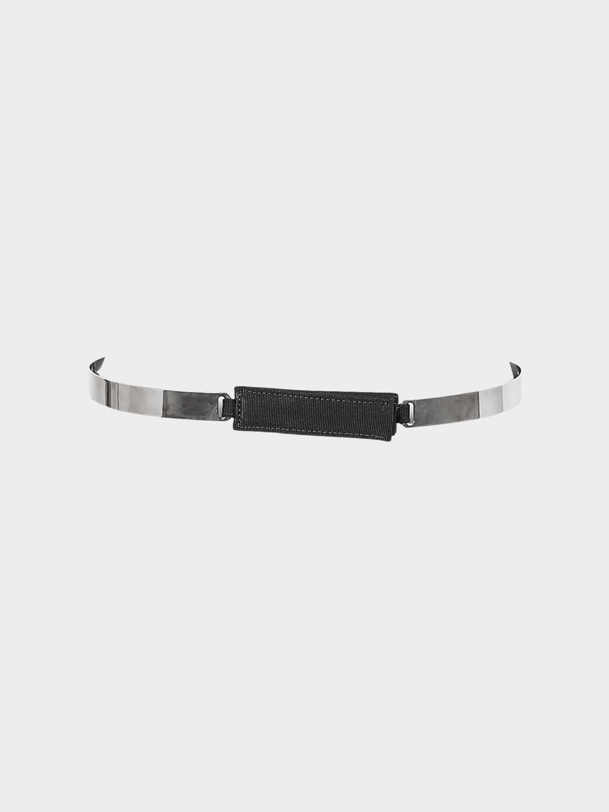 Miu Miu SS 2000 Silver Bow Metal Belt