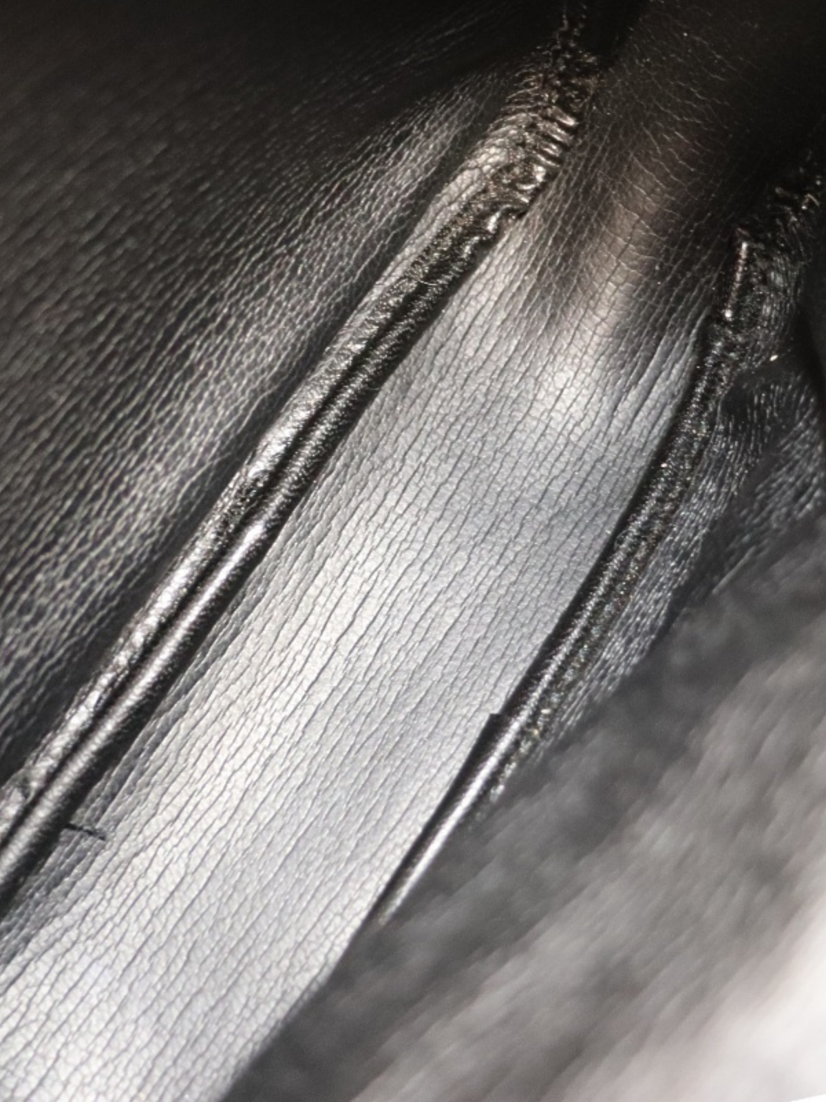 Christian Dior 2000s Black Leather CD Stitch Shoulder Bag