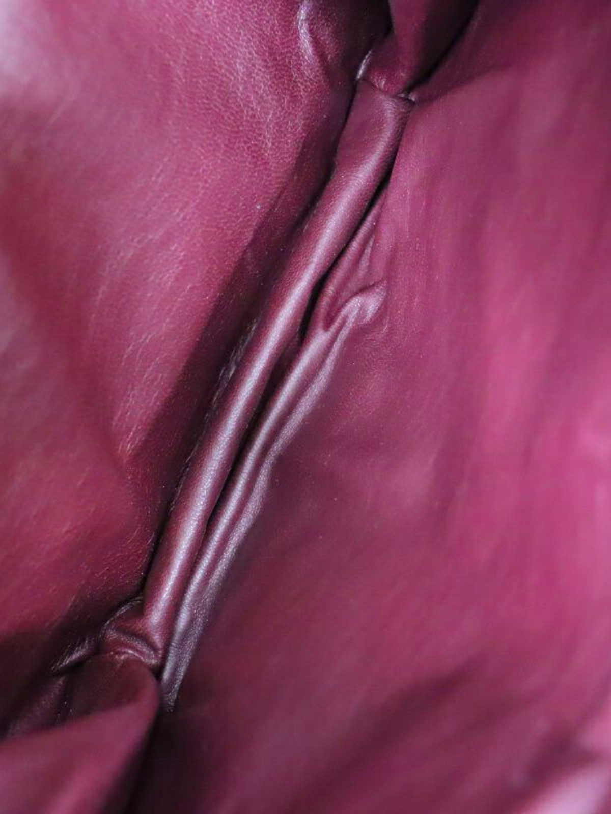 Celine 1990s Bordeaux Triomphe Leather Shoulder Bag