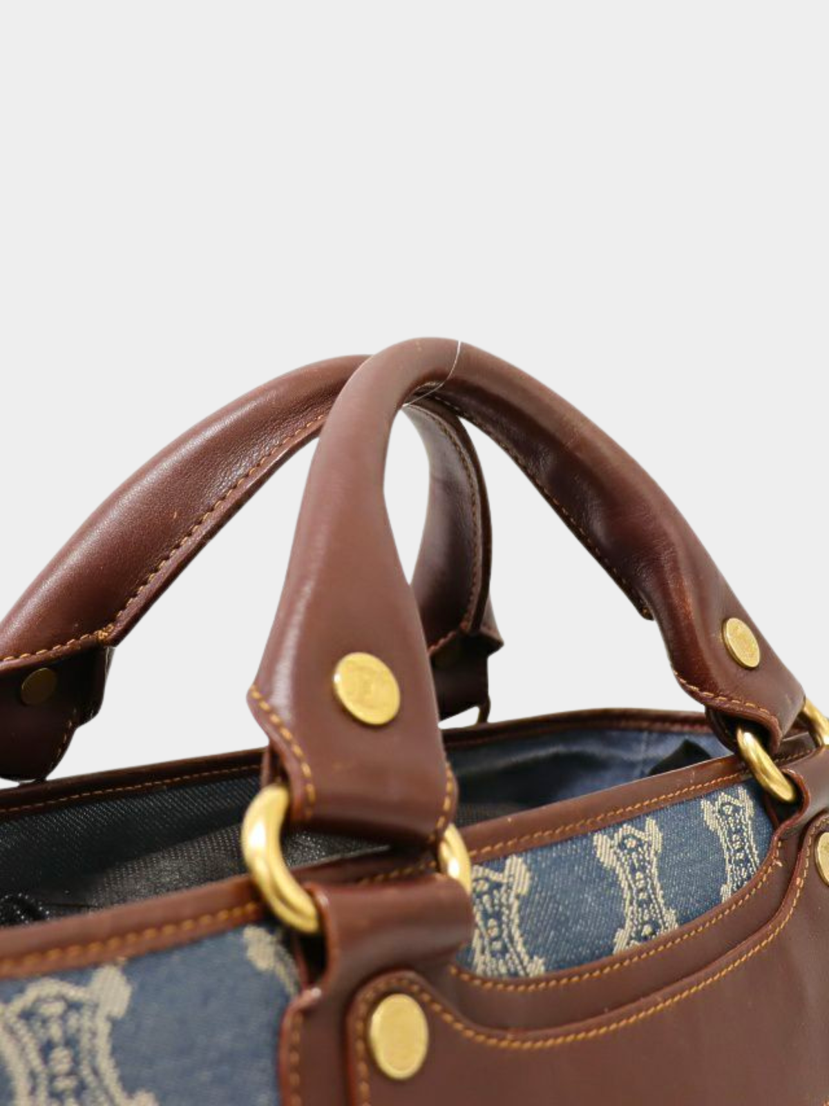 Celine 2000s Blue Denim Leather Macadam Boogie Bag
