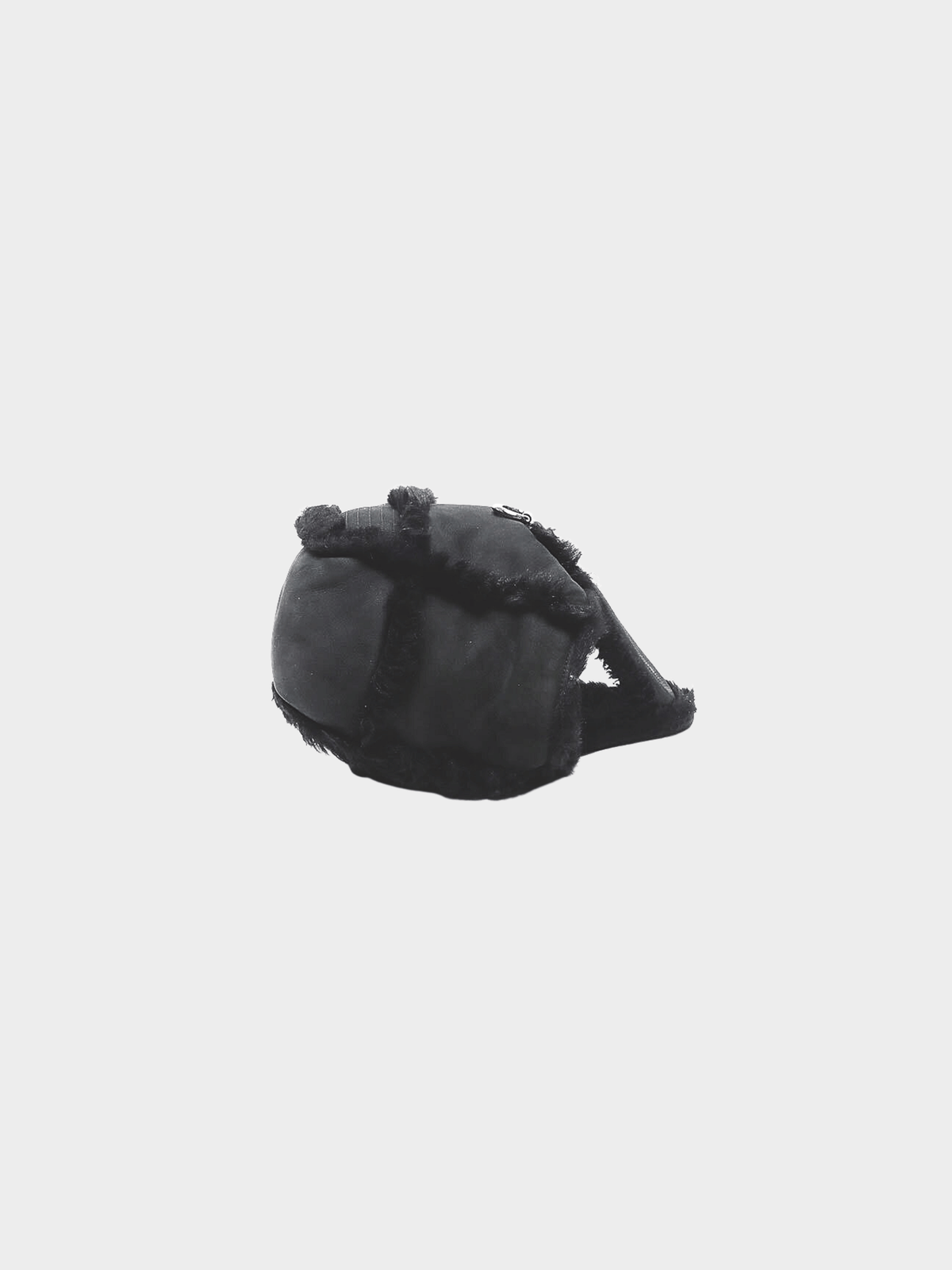 Chanel 2007-2008 Black Shearling Trim Tote Bag