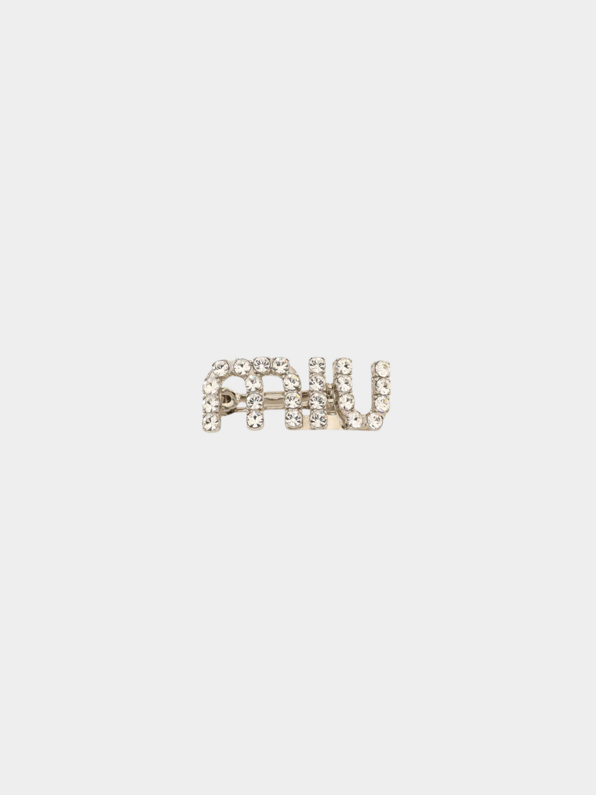 Miu Miu 2010s Silver Rhinestone Barrette