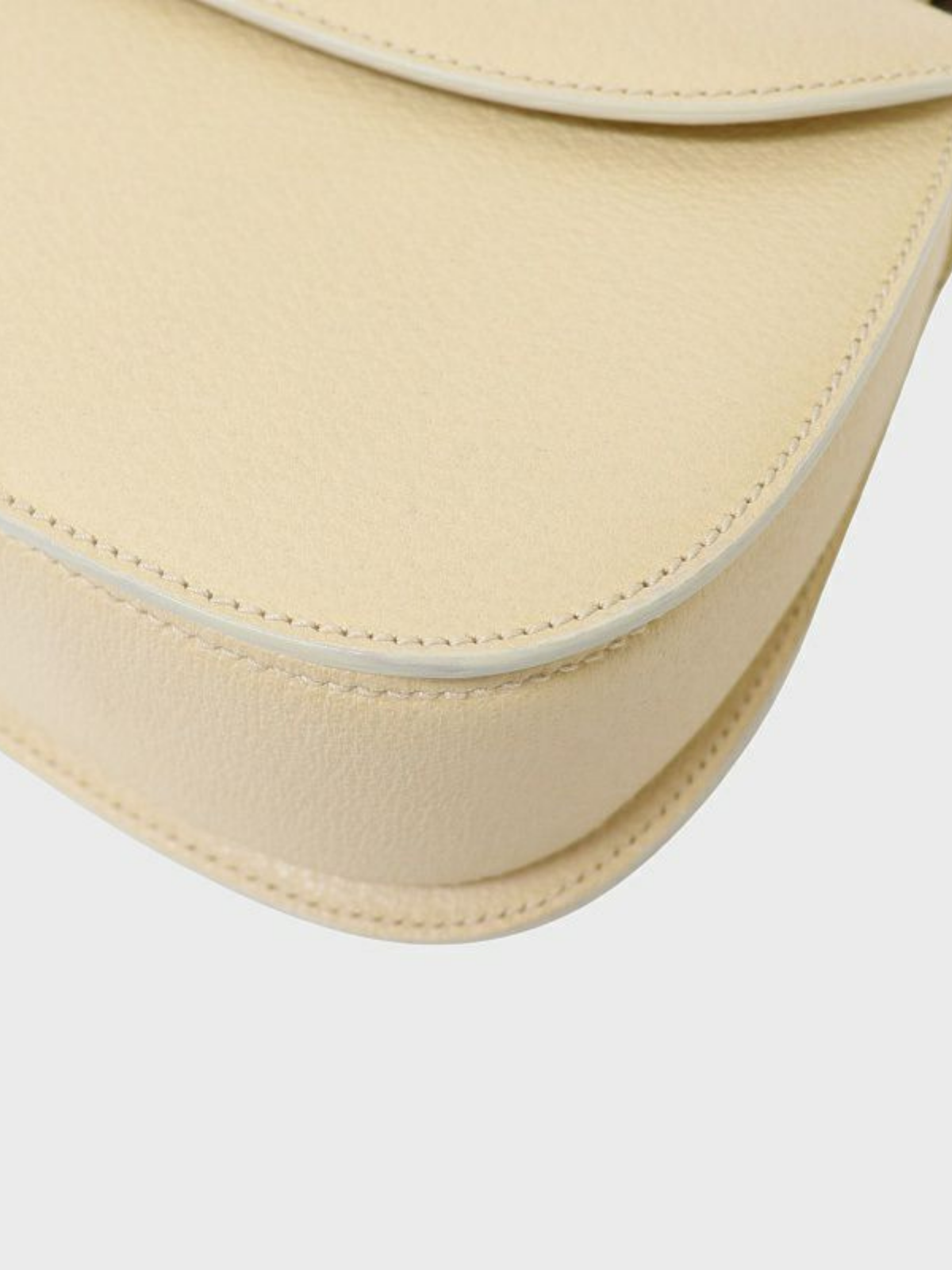 Gucci 2000s Beige Leather Bamboo Turn-Lock 2Way Bag