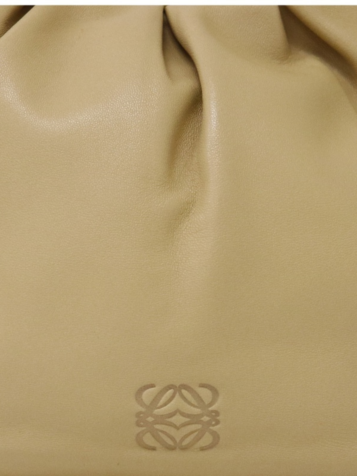 Loewe 2000s Beige Leather Anagram Shoulder Bag
