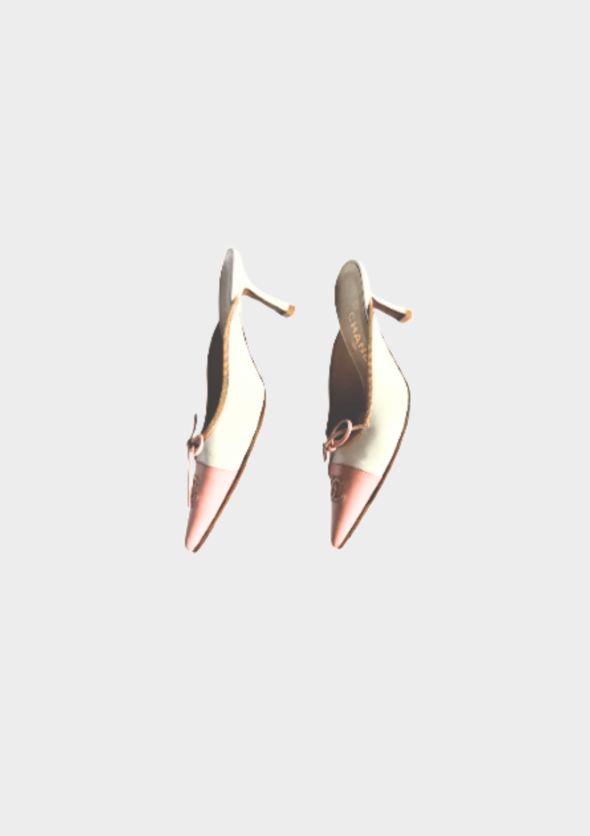 Chanel 2000s CC Interlocking Pink Toe Mules