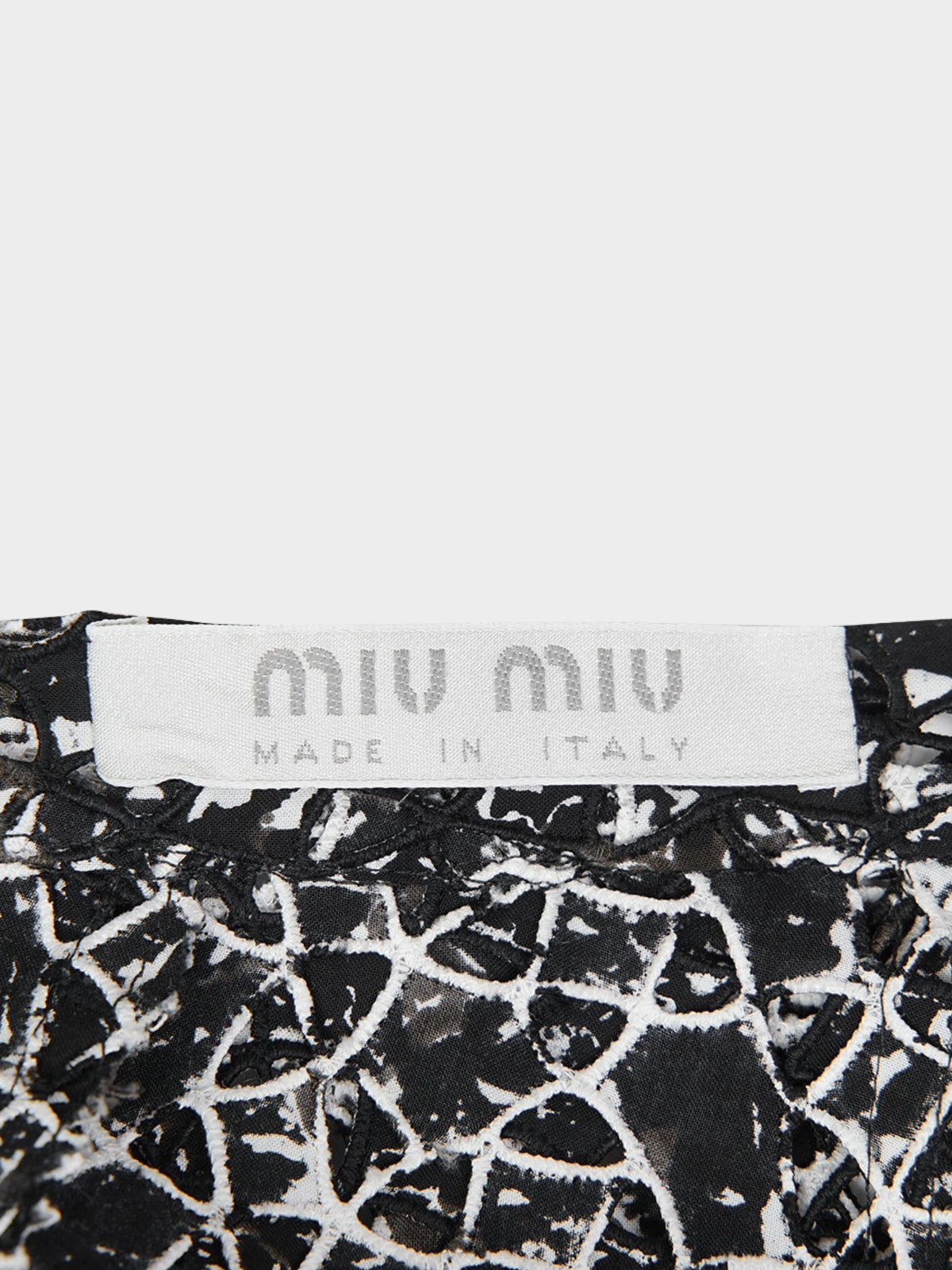 Miu Miu SS 2001 Runway Black Perforated Skirt