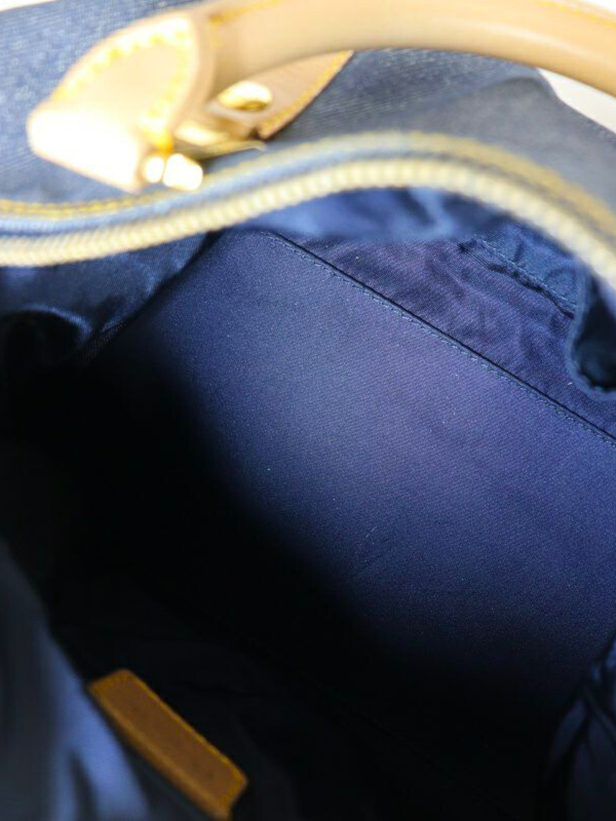 Christian Dior 2000s Navy Beige Denim Mini Boston Bag