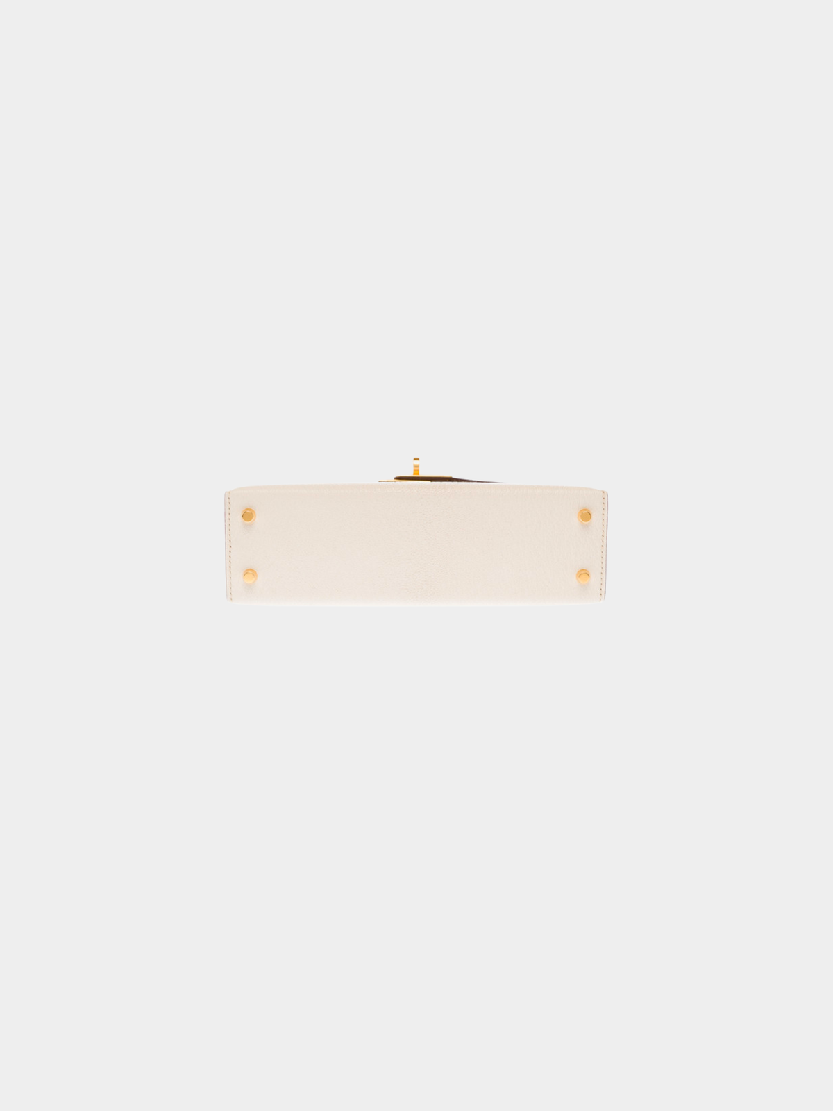 Hermès 2020s Beige and Gray Chèvre Mysore Mini Kelly 20 Sellier Bag