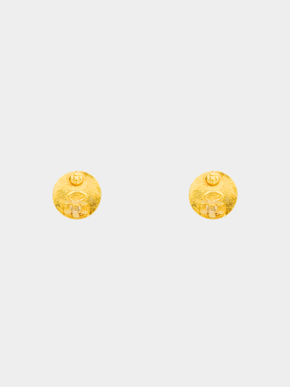 Chanel 1990s Black Round Clip-on Earrings