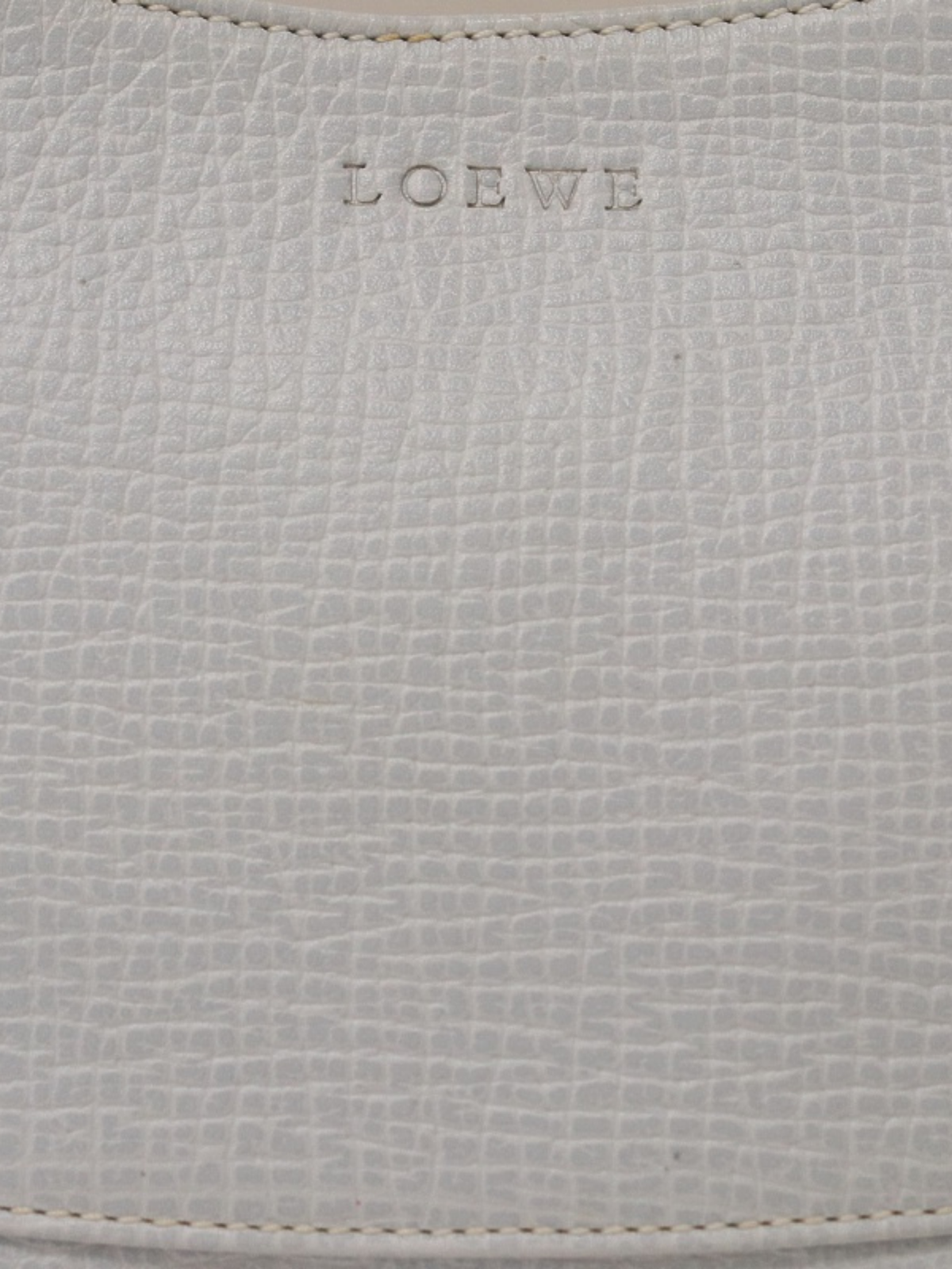 Loewe 2000s Light Blue Leather Logo One-Shoulder Bag