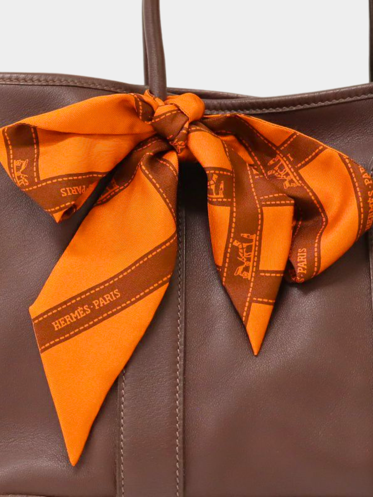 Hermès 2000s Havana Swift Leather Garden Party TPM