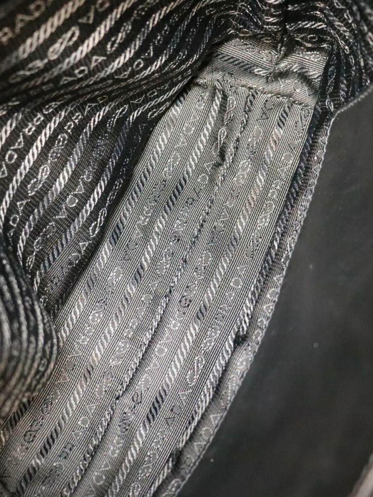 Prada 2000s Black Quilted Velour 2-Way Bag