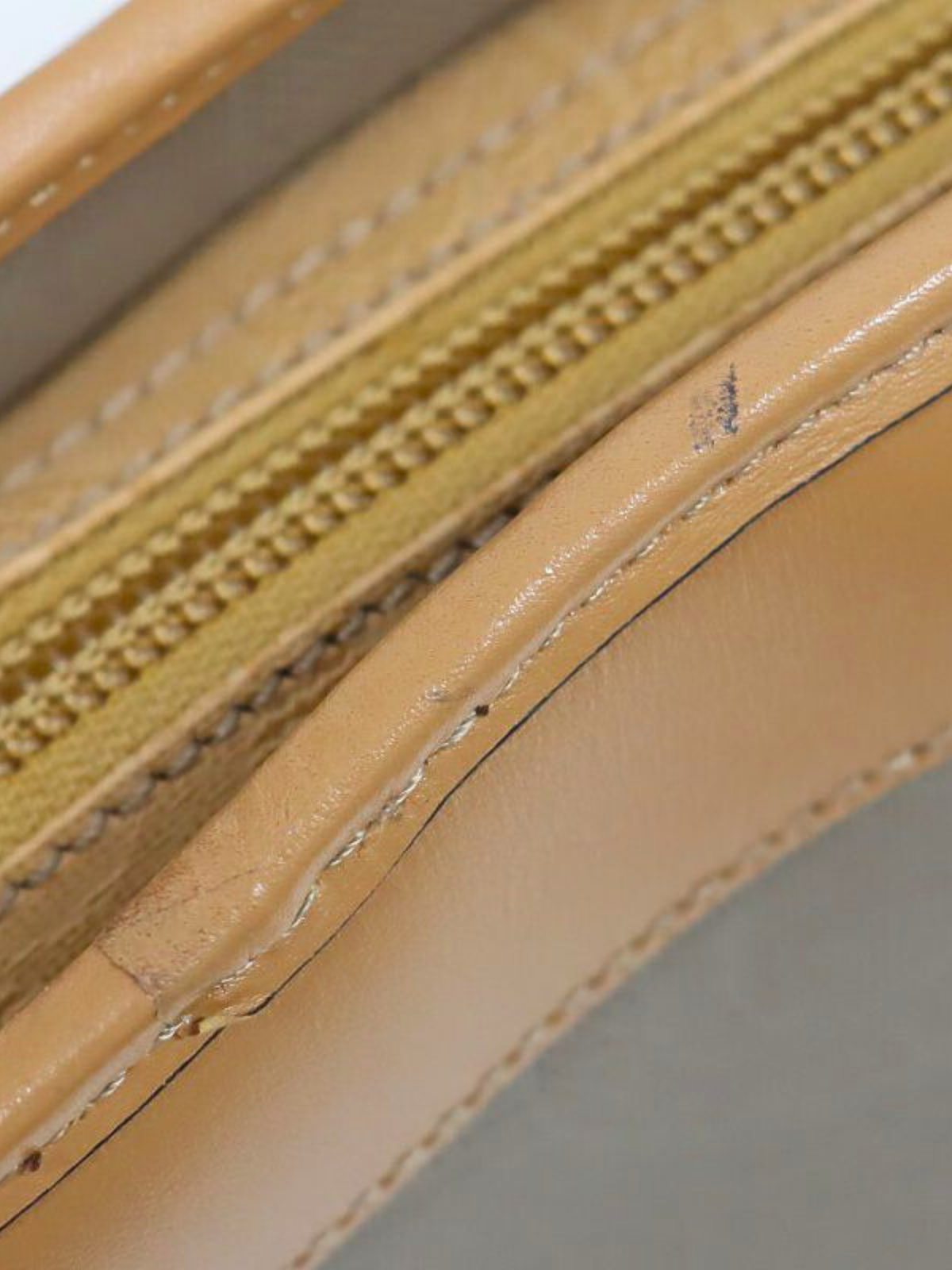 Christian Dior 2000s Beige and Green Trotter Oval Hardware Shoulder Bag