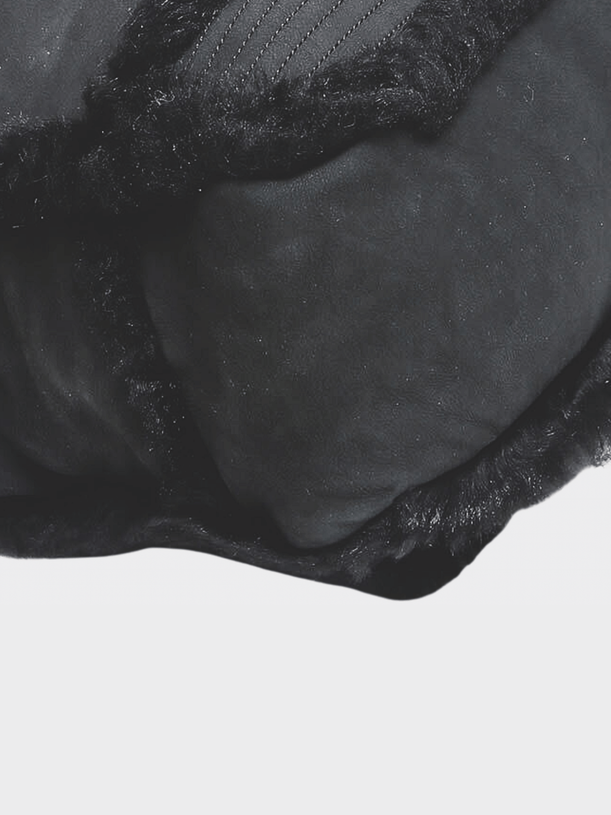 Chanel 2007-2008 Black Shearling Trim Tote Bag