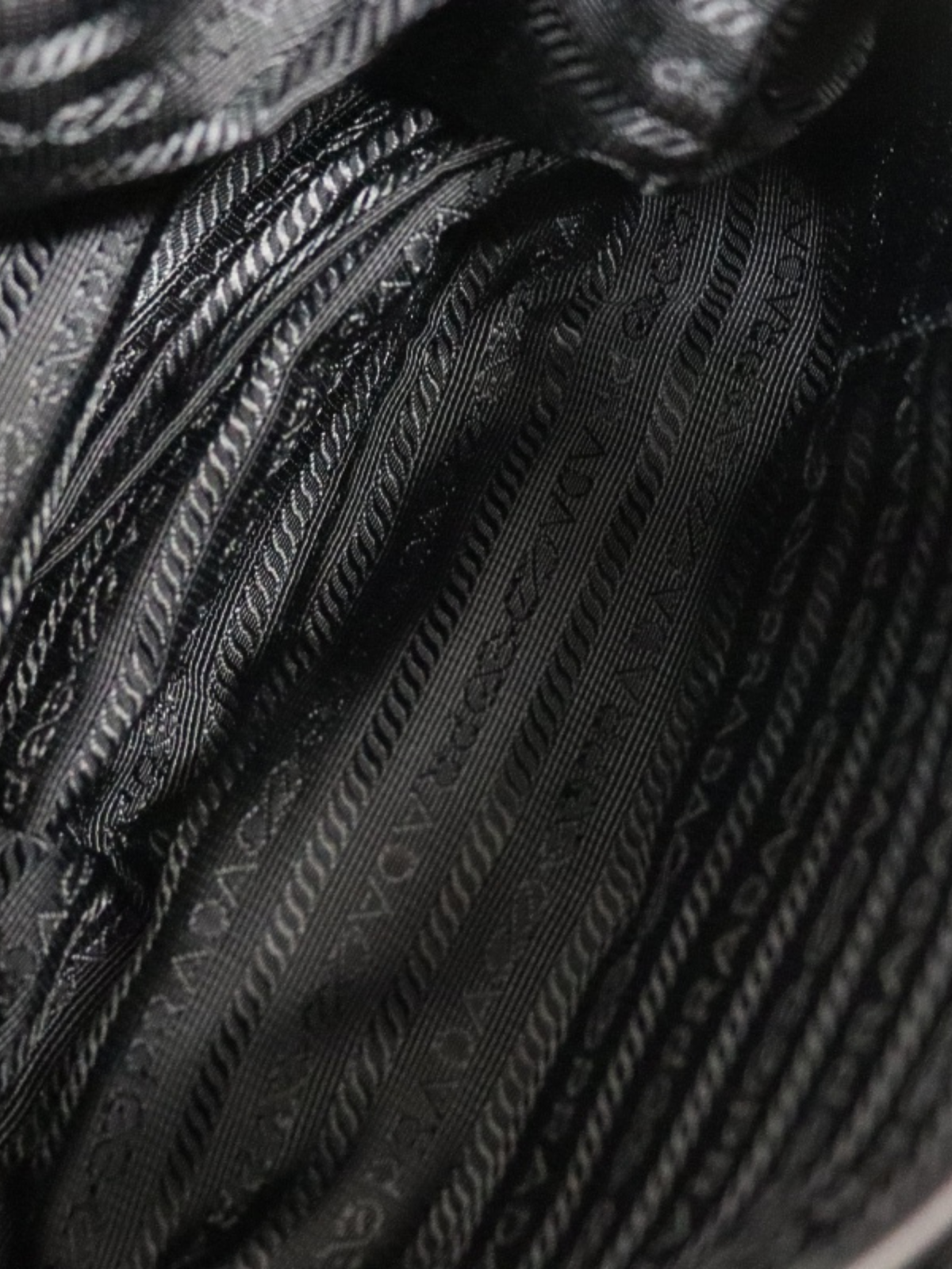 Prada 2000s Black Nylon Triangle Logo One-Shoulder Bag