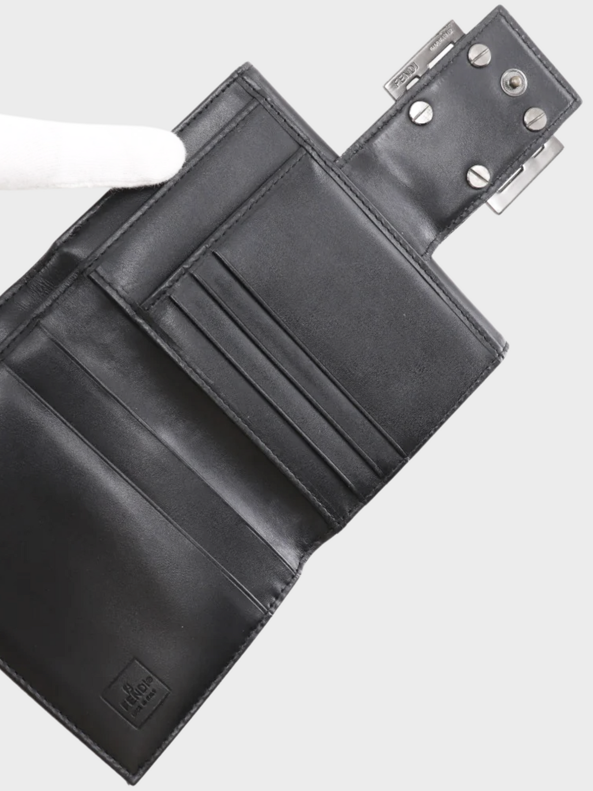 Fendi 2010s Black Zucchino Wallet