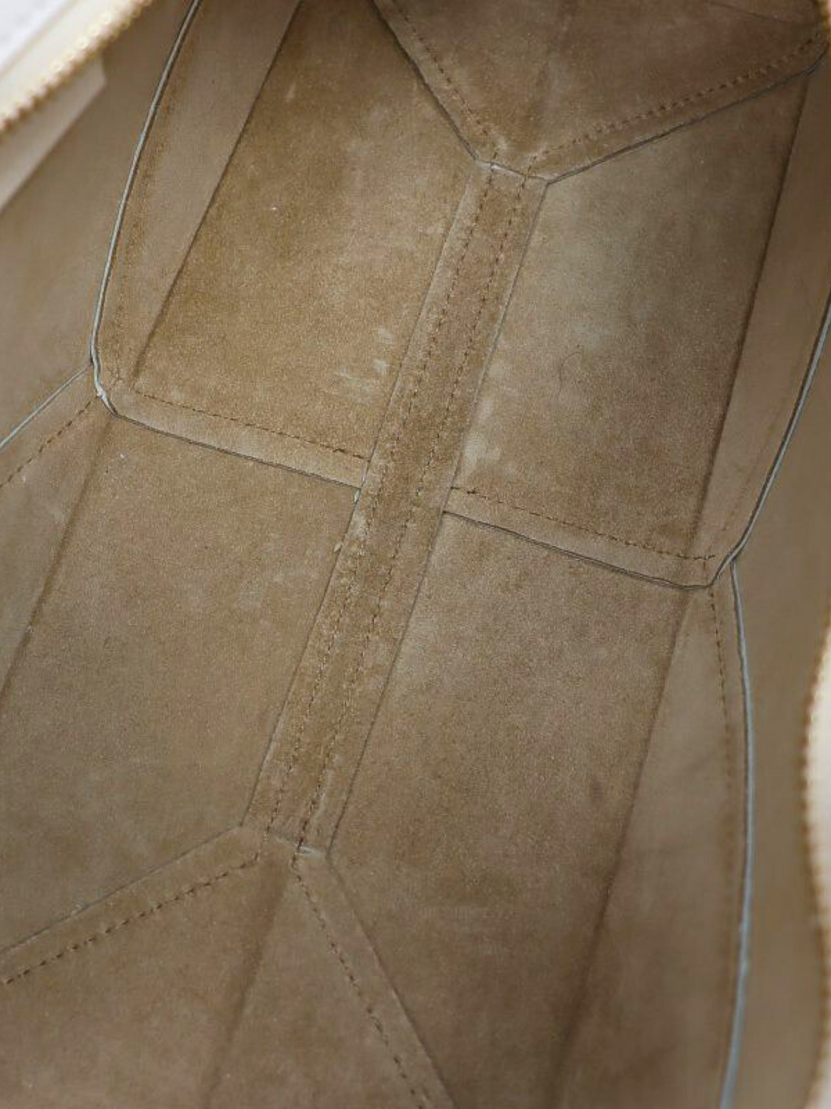 Loewe 2010s Ivory Leather Puzzle Fold Cropped Bag