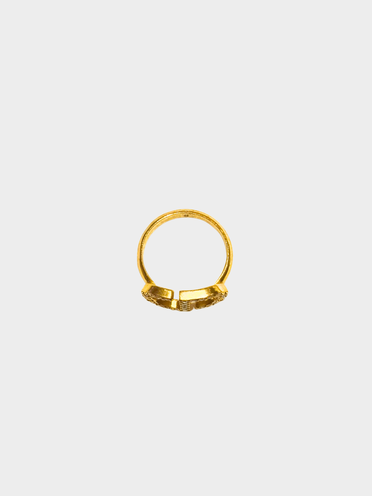 Christian Dior 2020s Gold Petit CD Ring