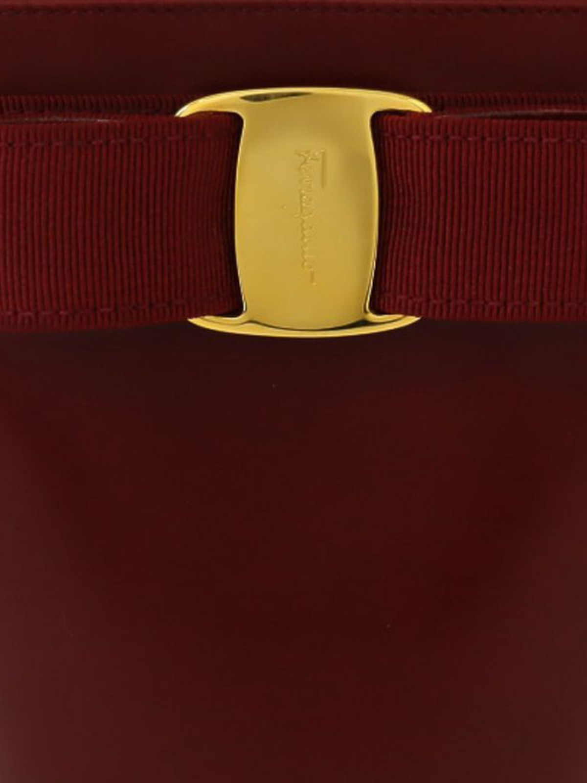 Salvatore Ferragamo 2000s Red Leather Vara Hardware Handbag