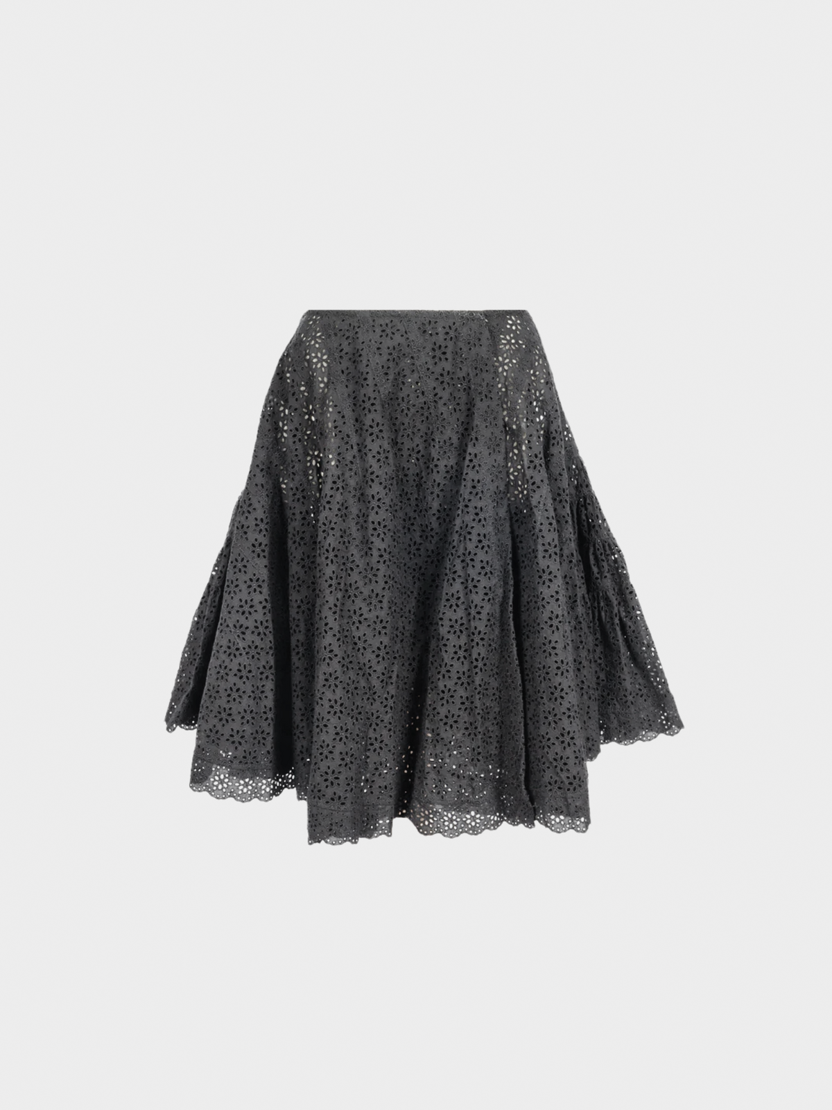 Alaïa 2000s Black Openwork Skater Skirt