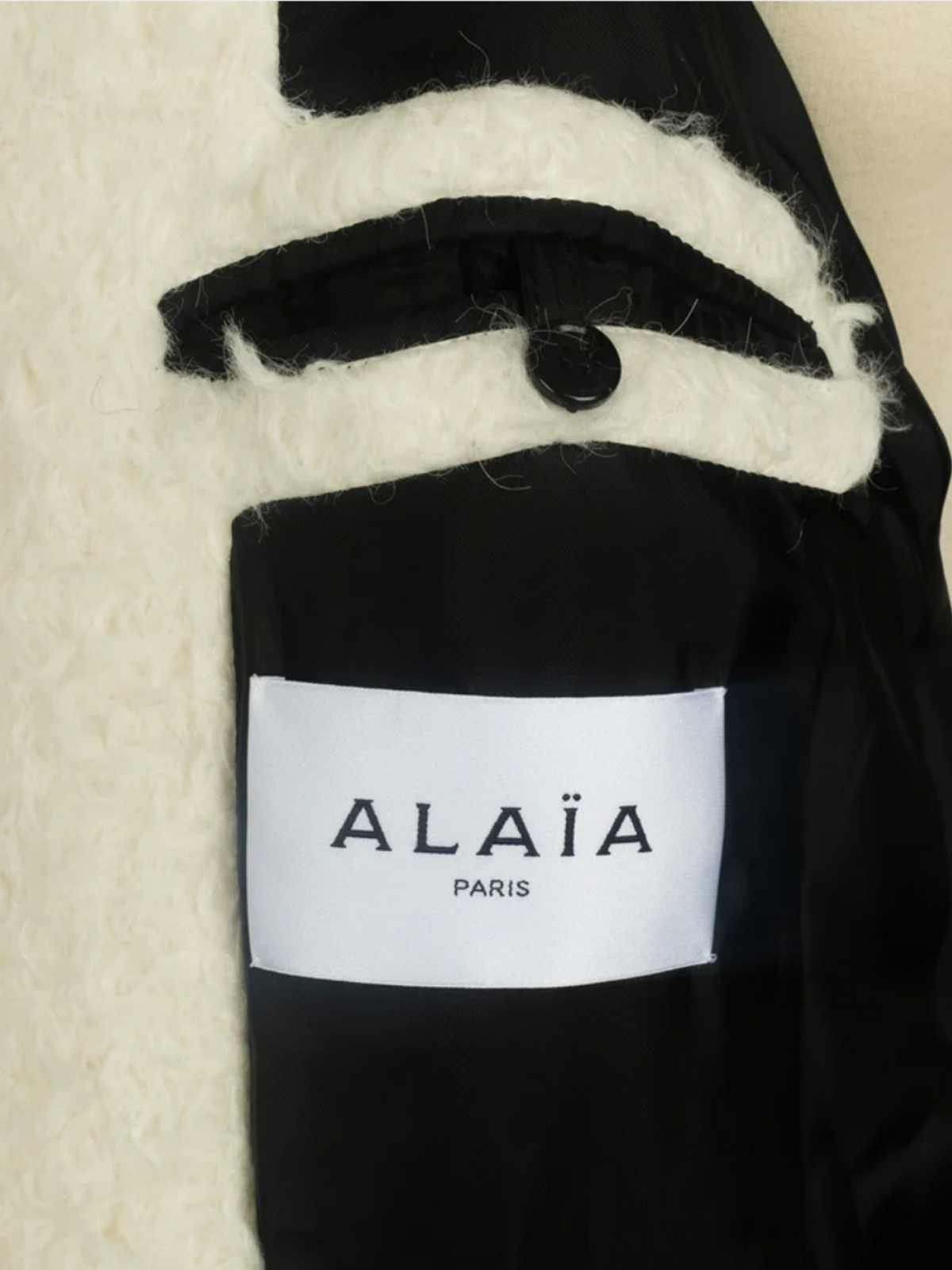 Alaïa 2010s White Alpaca Wool Coat