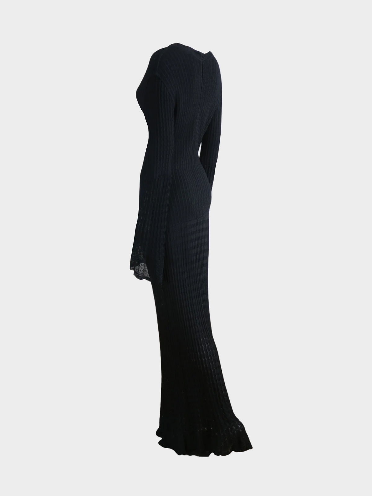Azzedine Alaïa 1990s Black Maxi Long Sleeve Dress