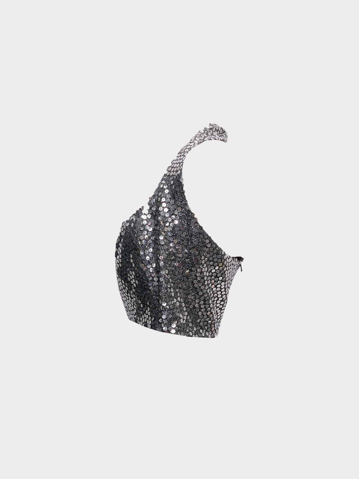 Azzaro 1990s Silver Sequins Top