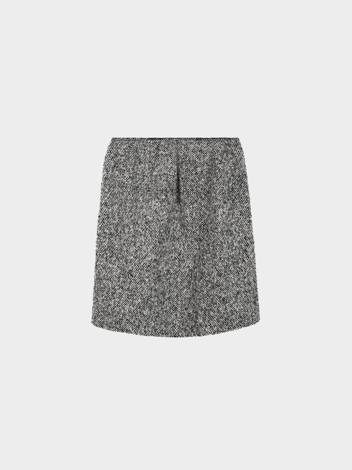 Miu Miu 2000s Mottled Wool Tweed Wrap Skirt