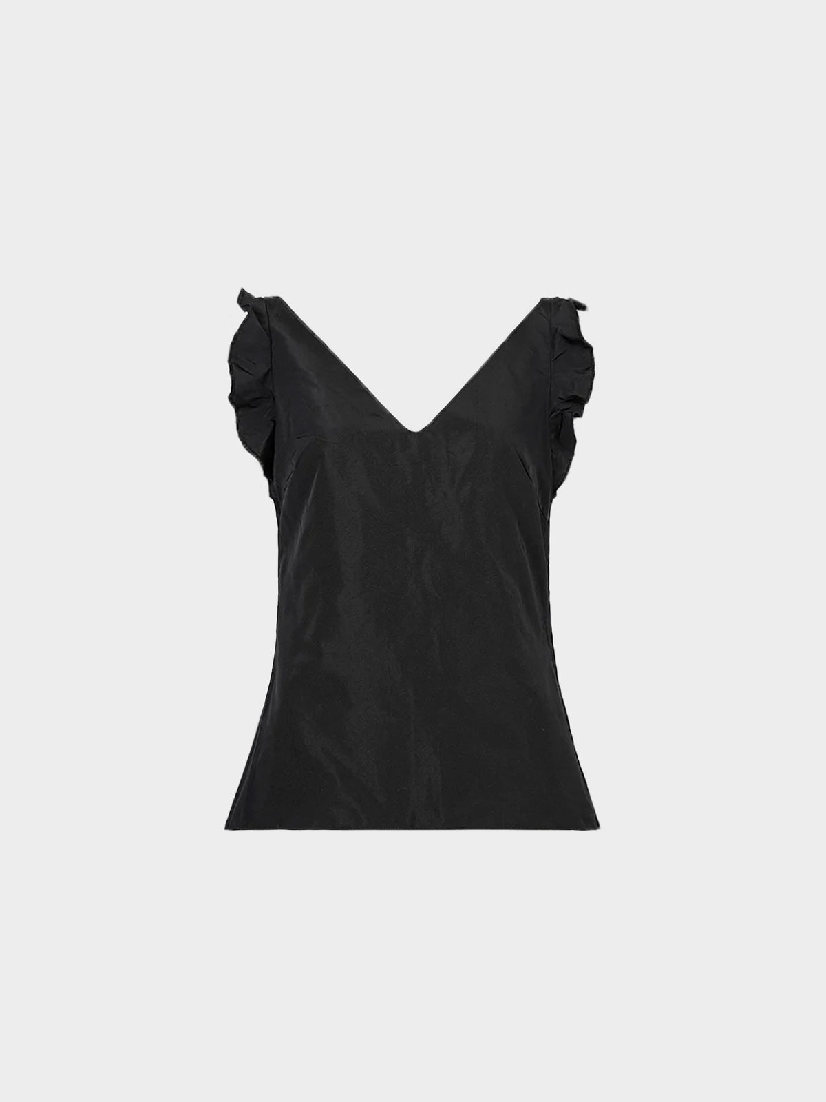 Miu Miu FW 1998 Black Ruffle Trim Top