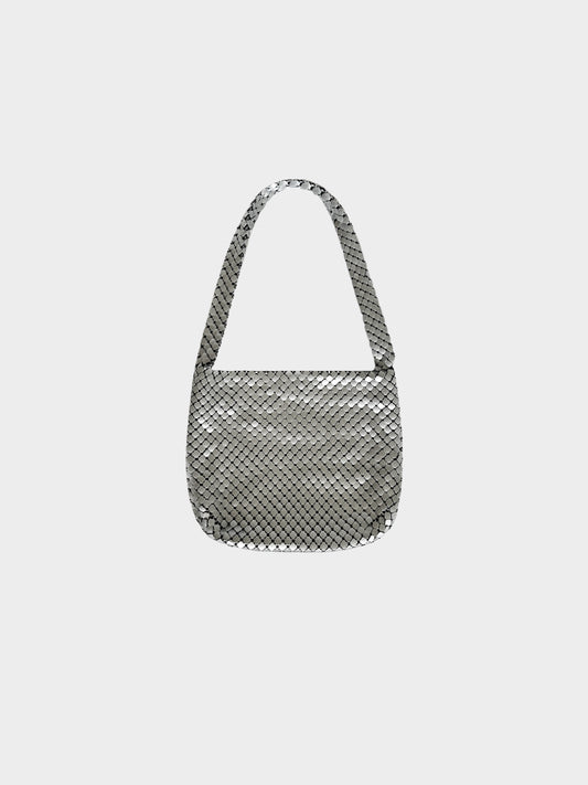 Bottega Veneta 2010s Silver Chainmail Hobo Bag