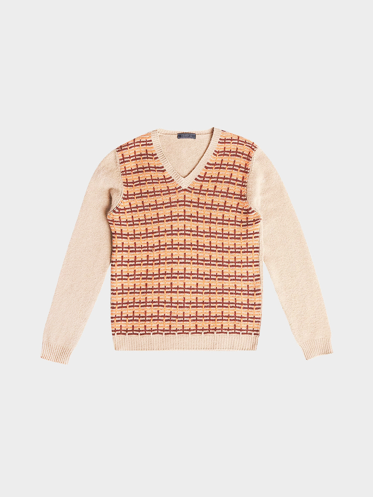 Prada FW 2005 Men's Beige Knitted Cashmere Sweater