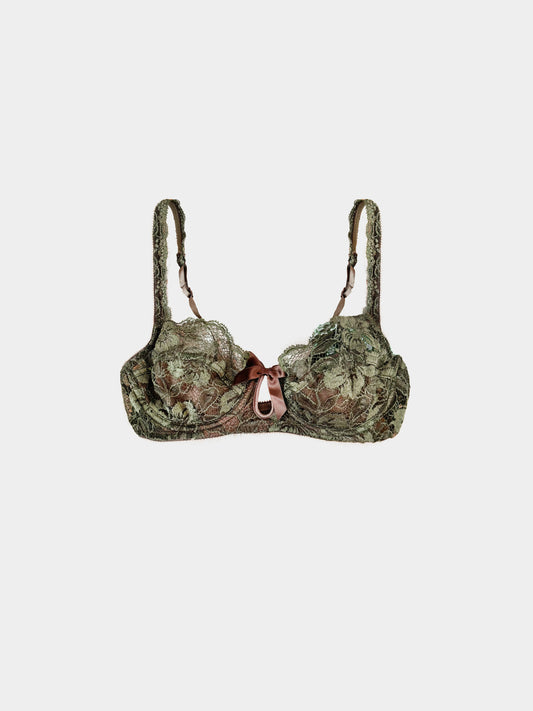 Christian Dior Early 2000s Floral Lace Bra