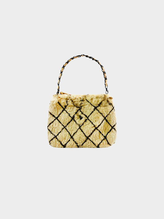 Chanel 2001 Beige Lapin Fur Bag