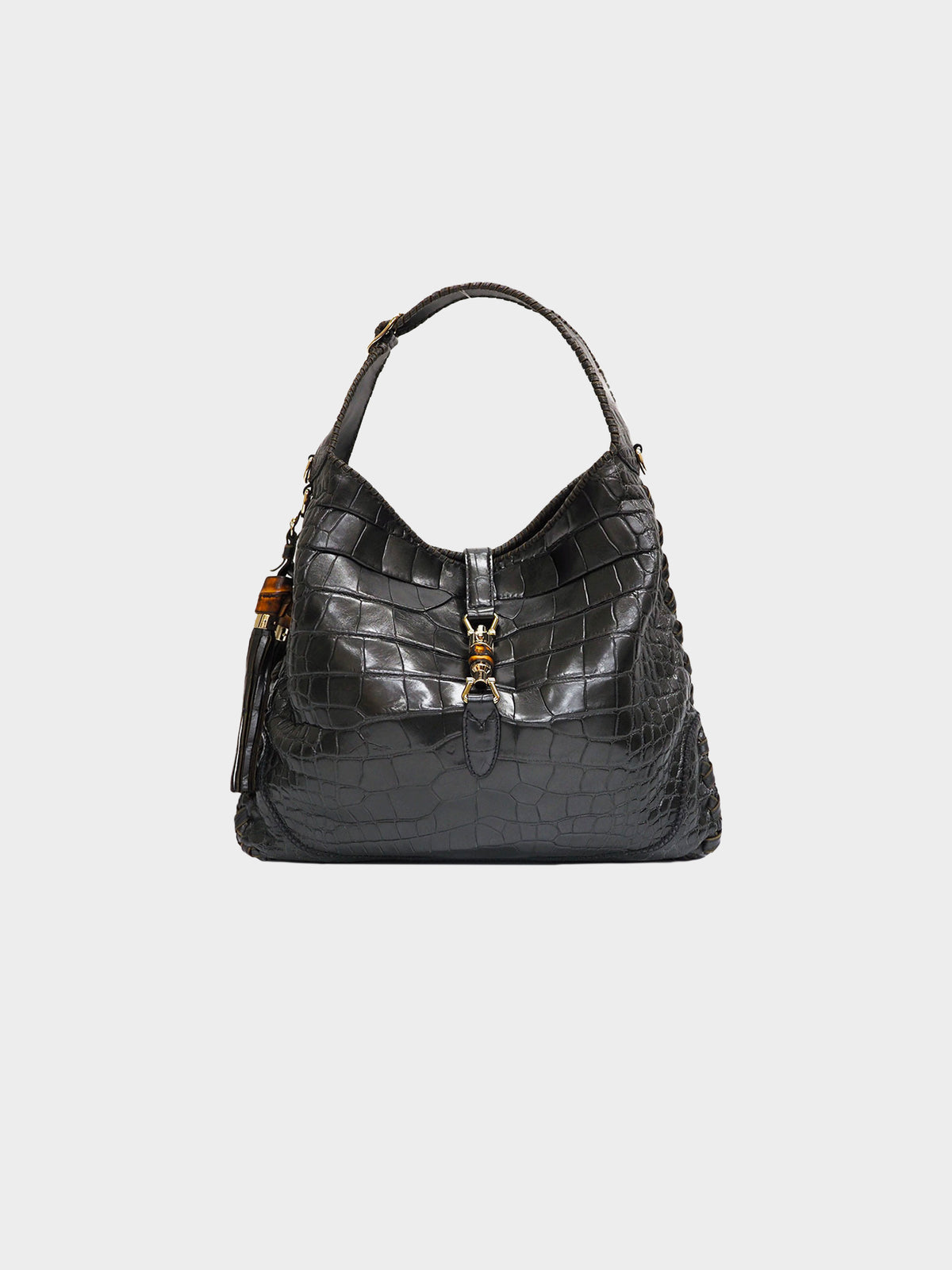 Gucci 2011 1921 Collection Black Crocodile Leather Bag