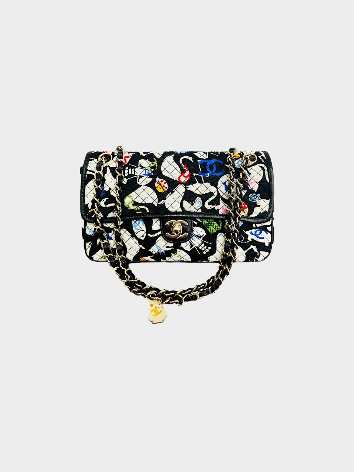 Chanel SS 2007 CC Animal Print Canvas Flap Bag