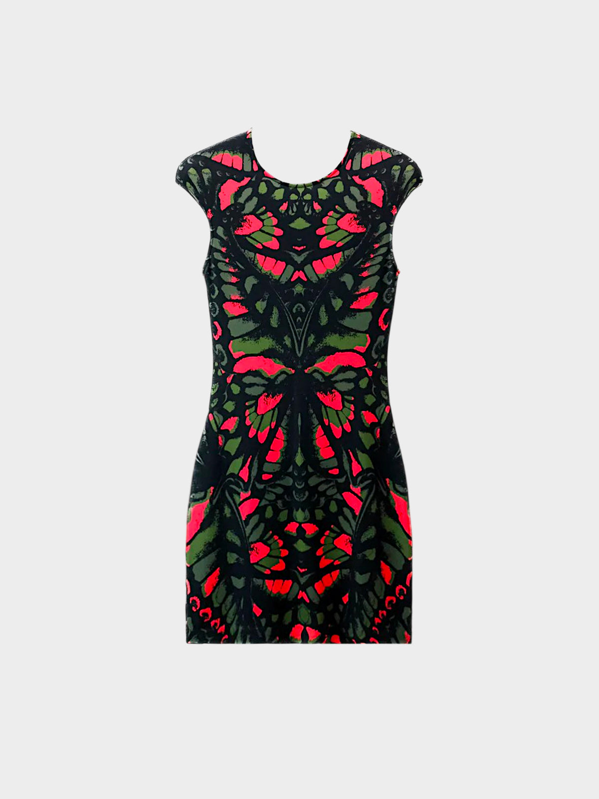 Alexander McQueen SS 2013 Stretch Jersey Butterfly Print Bodycon Dress