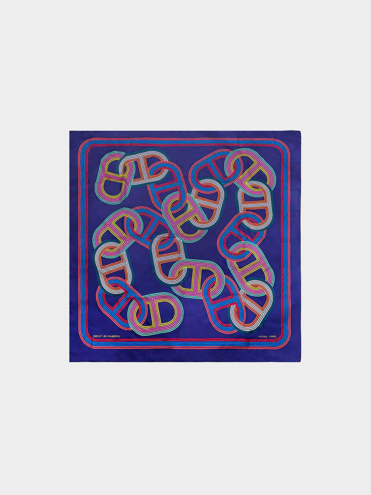 Hermès 2021 Circuit 24 Faubourg Silk Scarf