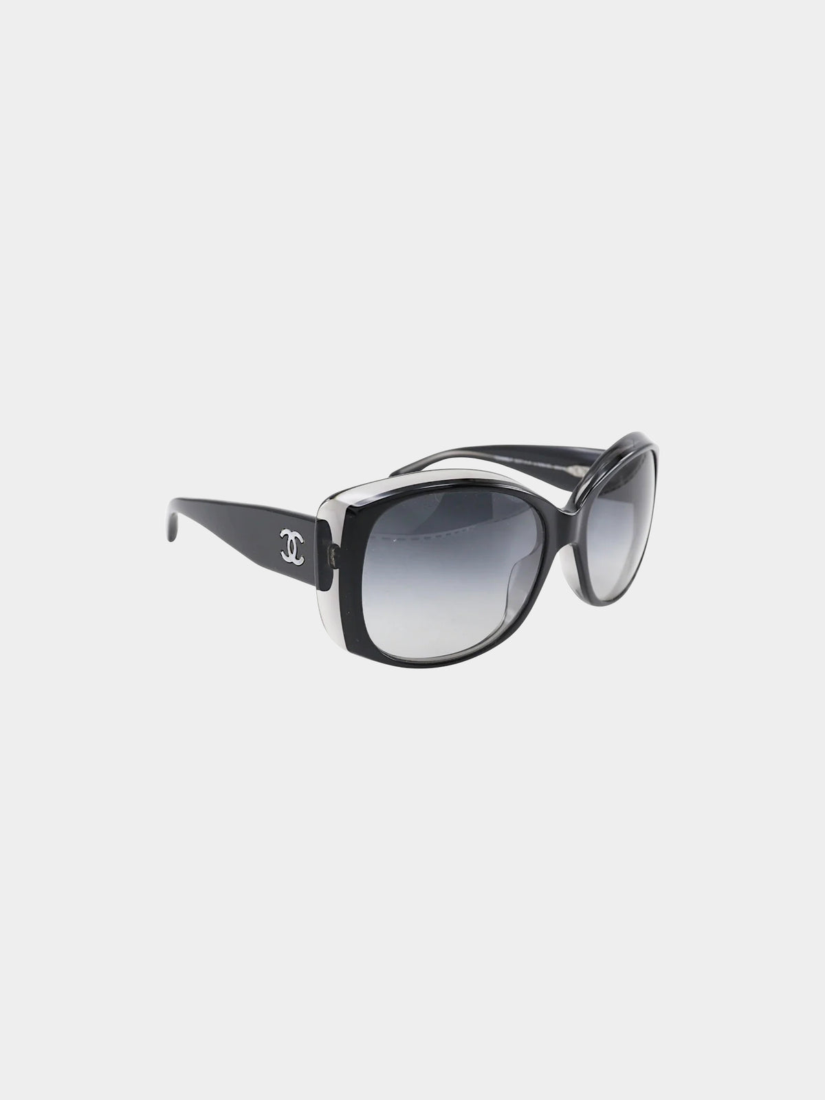 Chanel 2000s Black Square Sunglasses