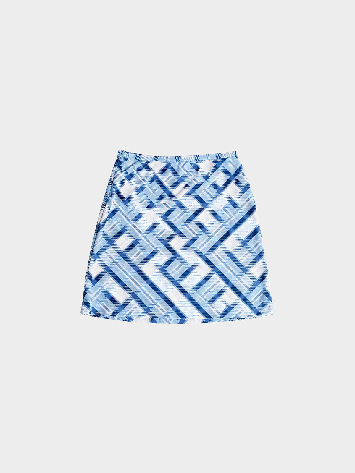 Miu Miu SS 1996 Blue Plaid Skirt