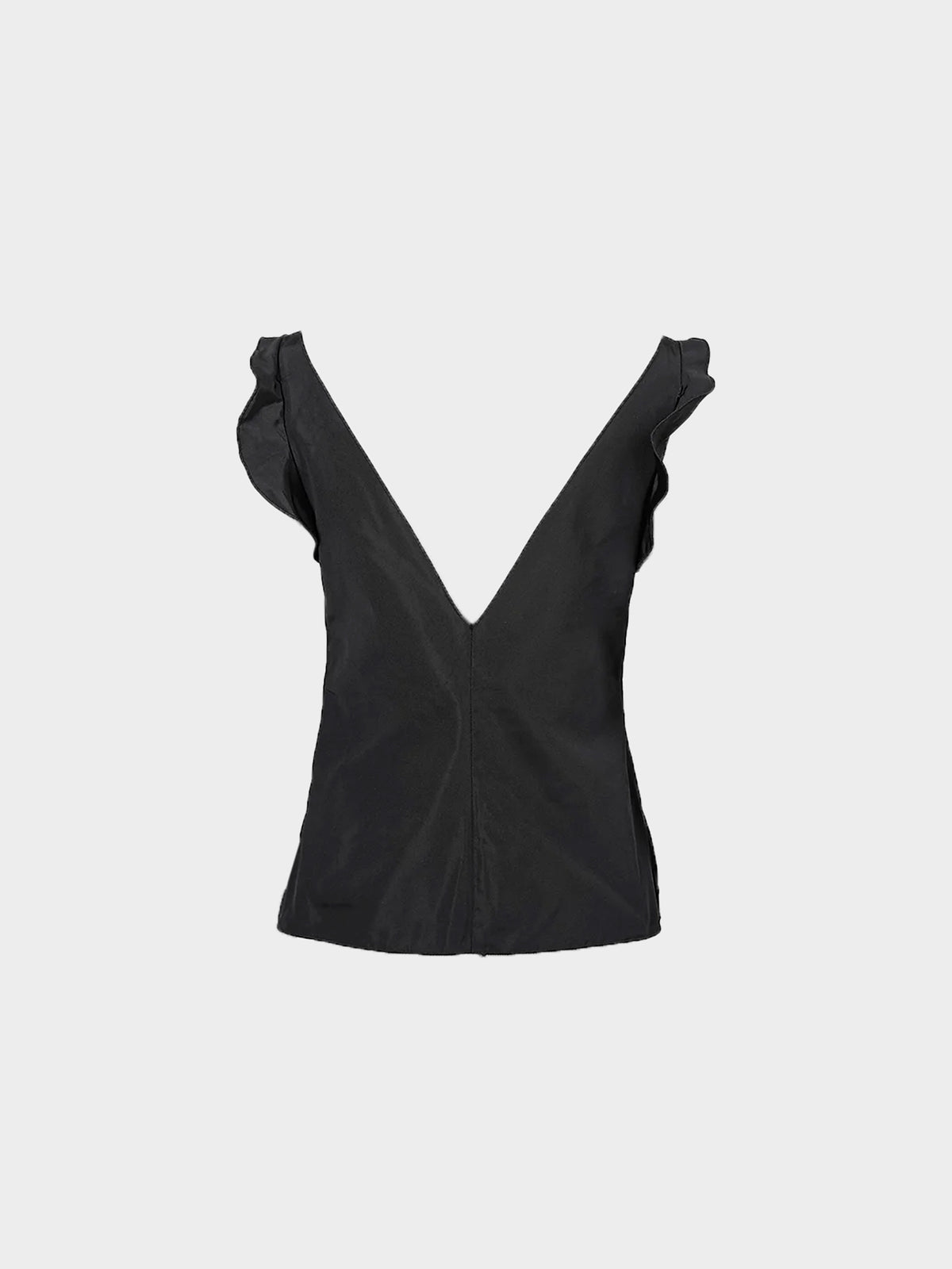 Miu Miu FW 1998 Black Ruffle Trim Top