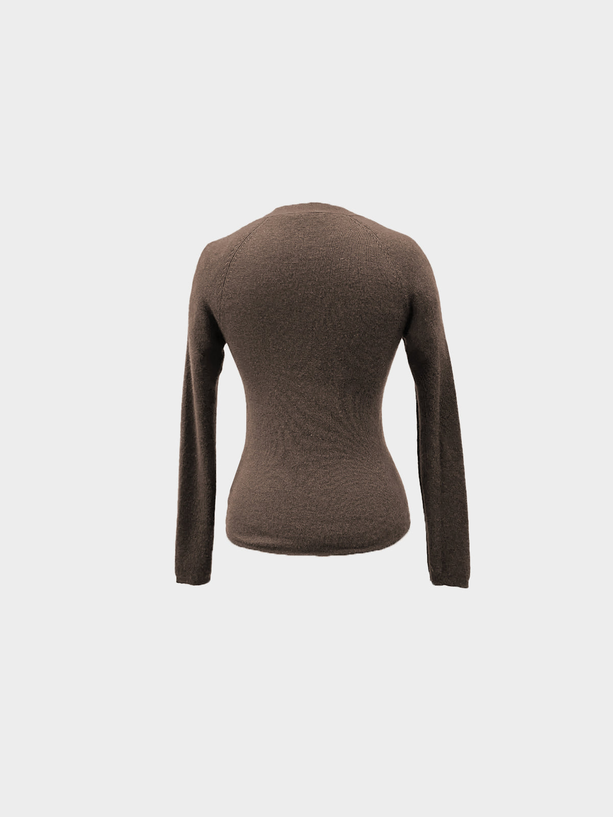 Prada 2000s Brown Cashmere-Silk Knit Cardigan and Top Set